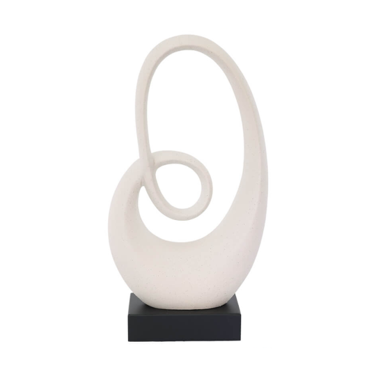 White Sculpture Black Base