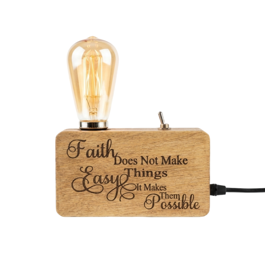 Personalized Edison Block Lamp